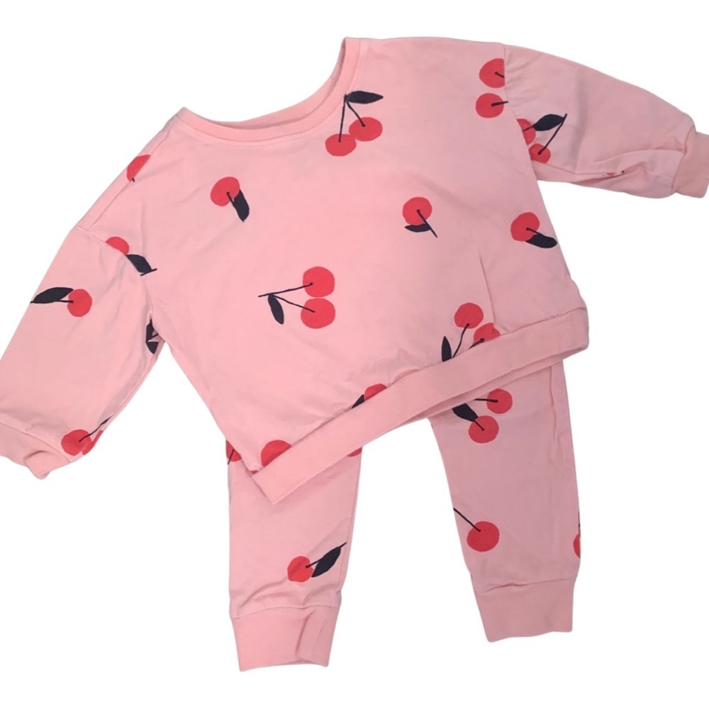 TEA Collection Cherry Toss Long Sleeve Cotton Pant Baby Outfit 9-12M